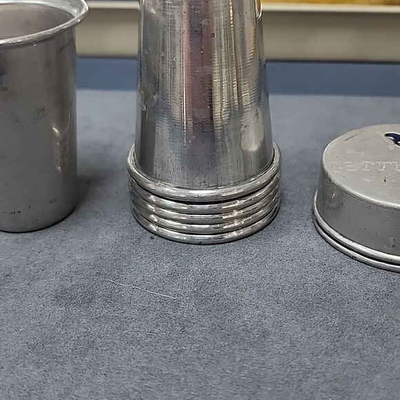 Vintage Gettysburg Tennessee Shot Glasses  Metal 5 Cups - Picture 2 of 2